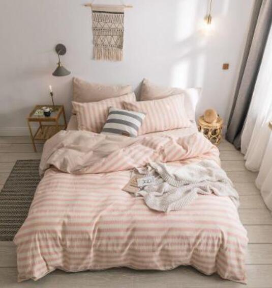 3D Pink Horizontal Stripes 16047 Bed Pillowcases Quilt