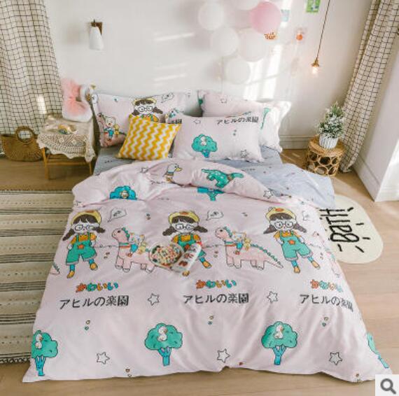 3D Little Girl Little Tree 15036 Bed Pillowcases Quilt