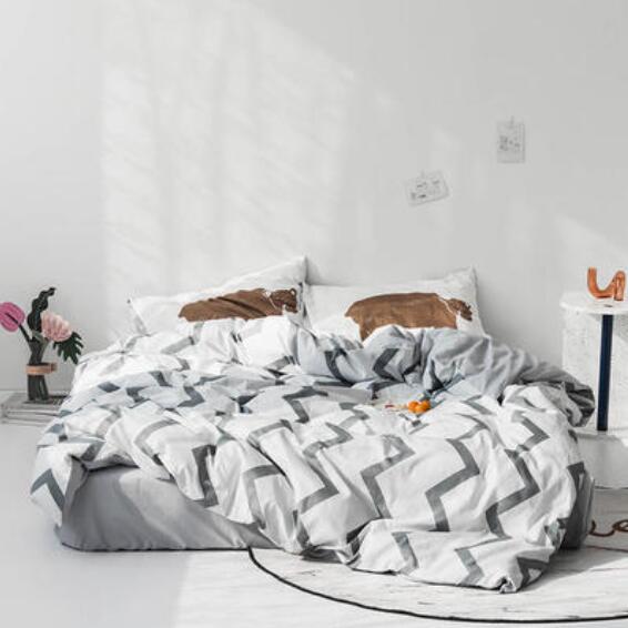 3D Gray Curve 20243 Bed Pillowcases Quilt