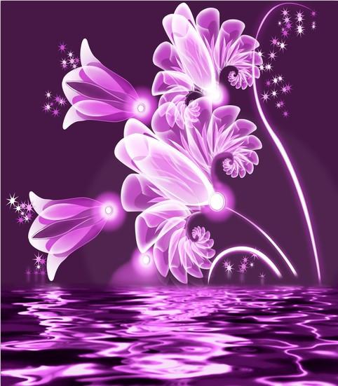 Purple Flowers 4 Wallpaper AJ Wallpaper