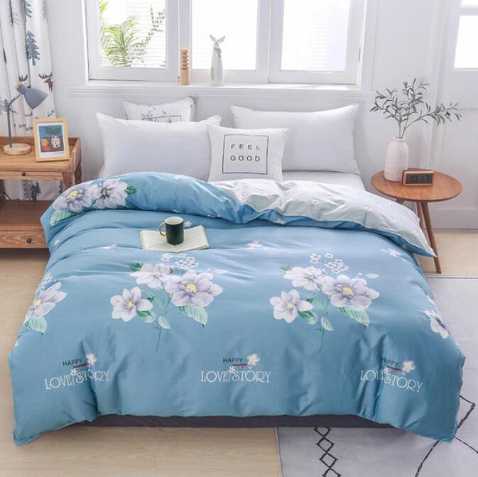 3D Mist Blue Flower 3160 Bed Pillowcases Quilt