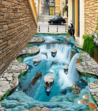 3D Surging 022 Floor Mural Wallpaper AJ Wallpaper 2