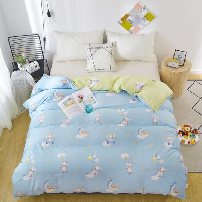 3D Baby Blue Moon Elephant 3023 Bed Pillowcases Quilt
