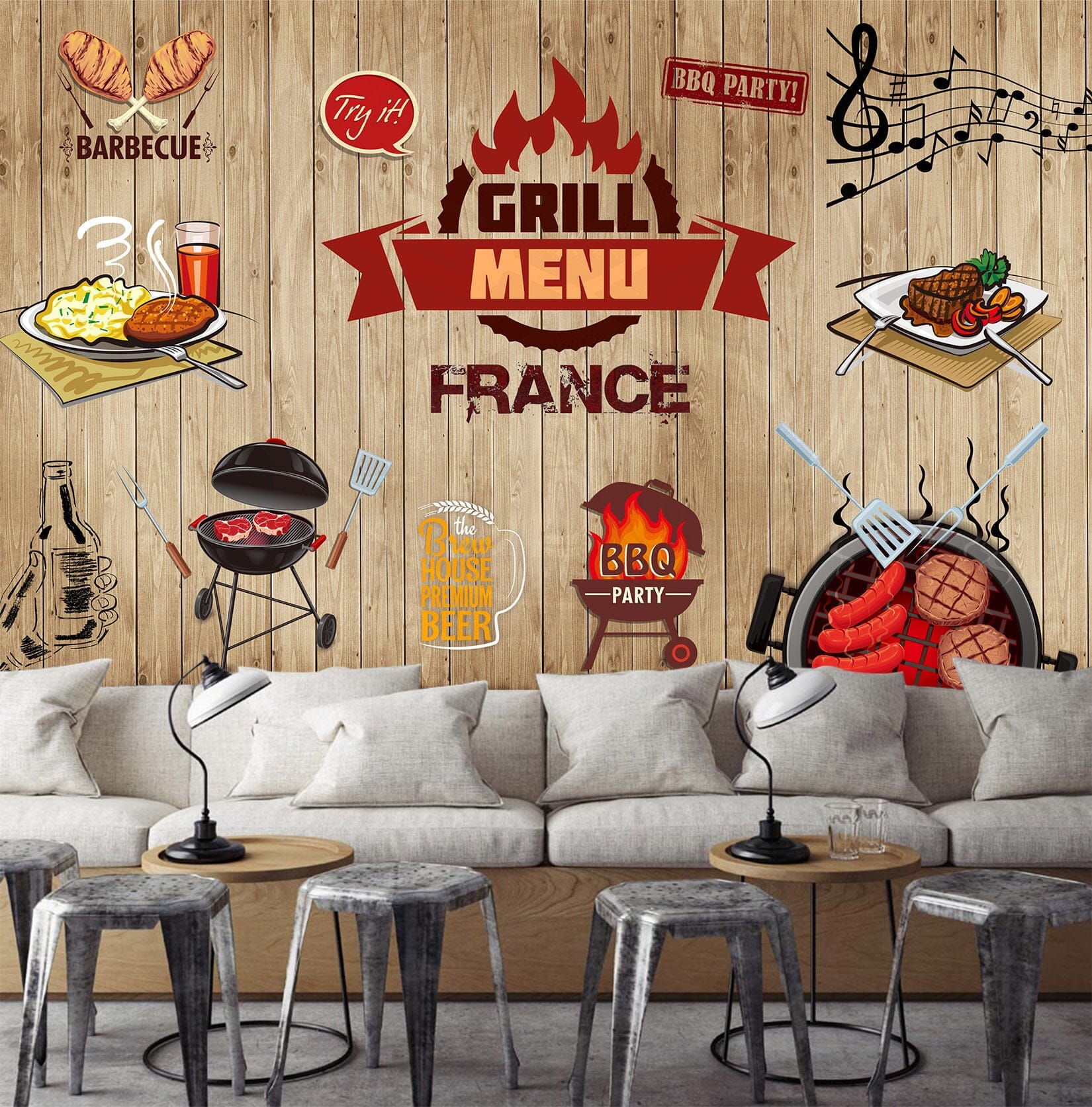 3D Good Tasting Food 028 Wall Murals Wallpaper AJ Wallpaper 2