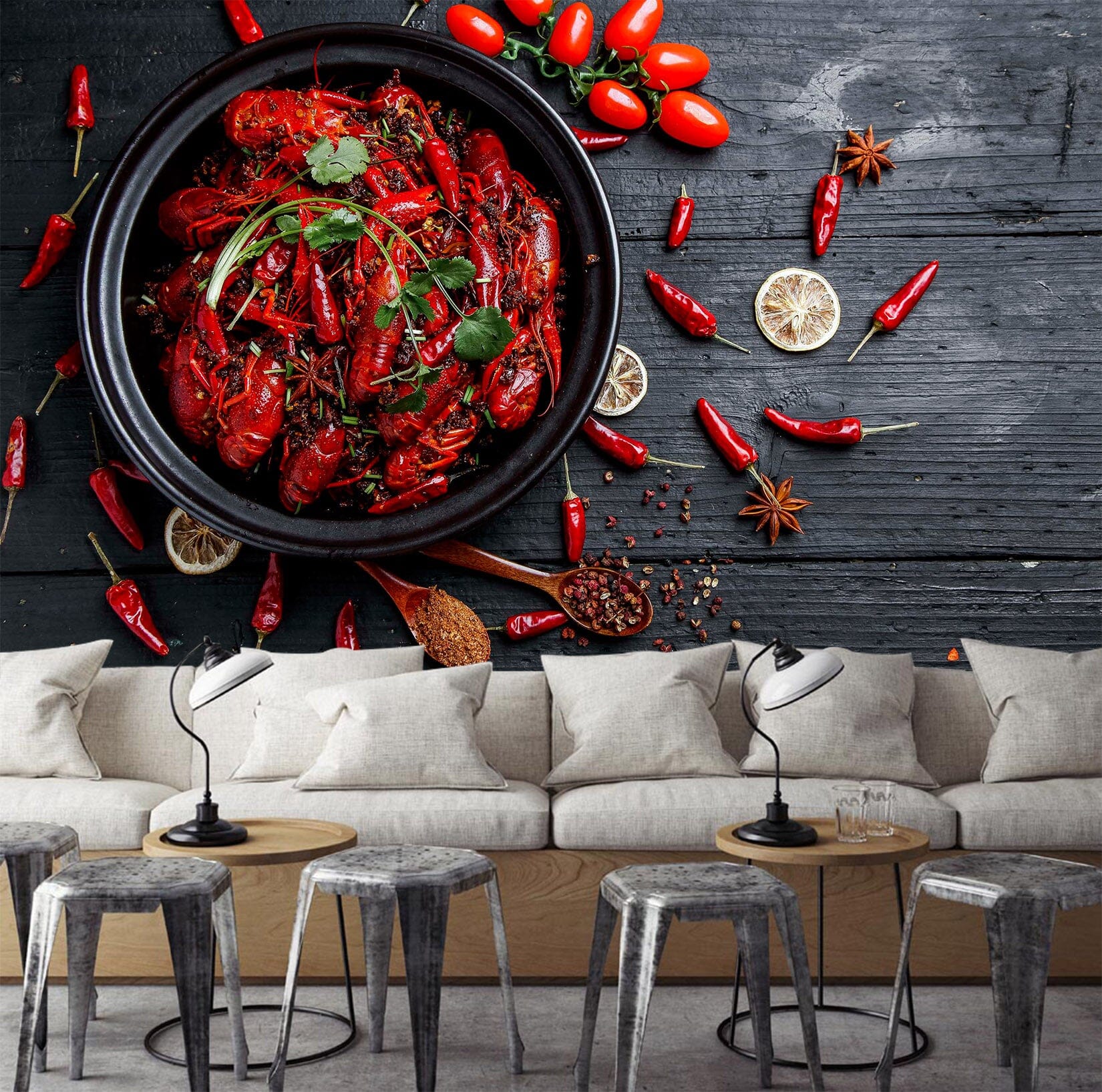 3D Hot Lobster 1461 Wall Murals Wallpaper AJ Wallpaper 2