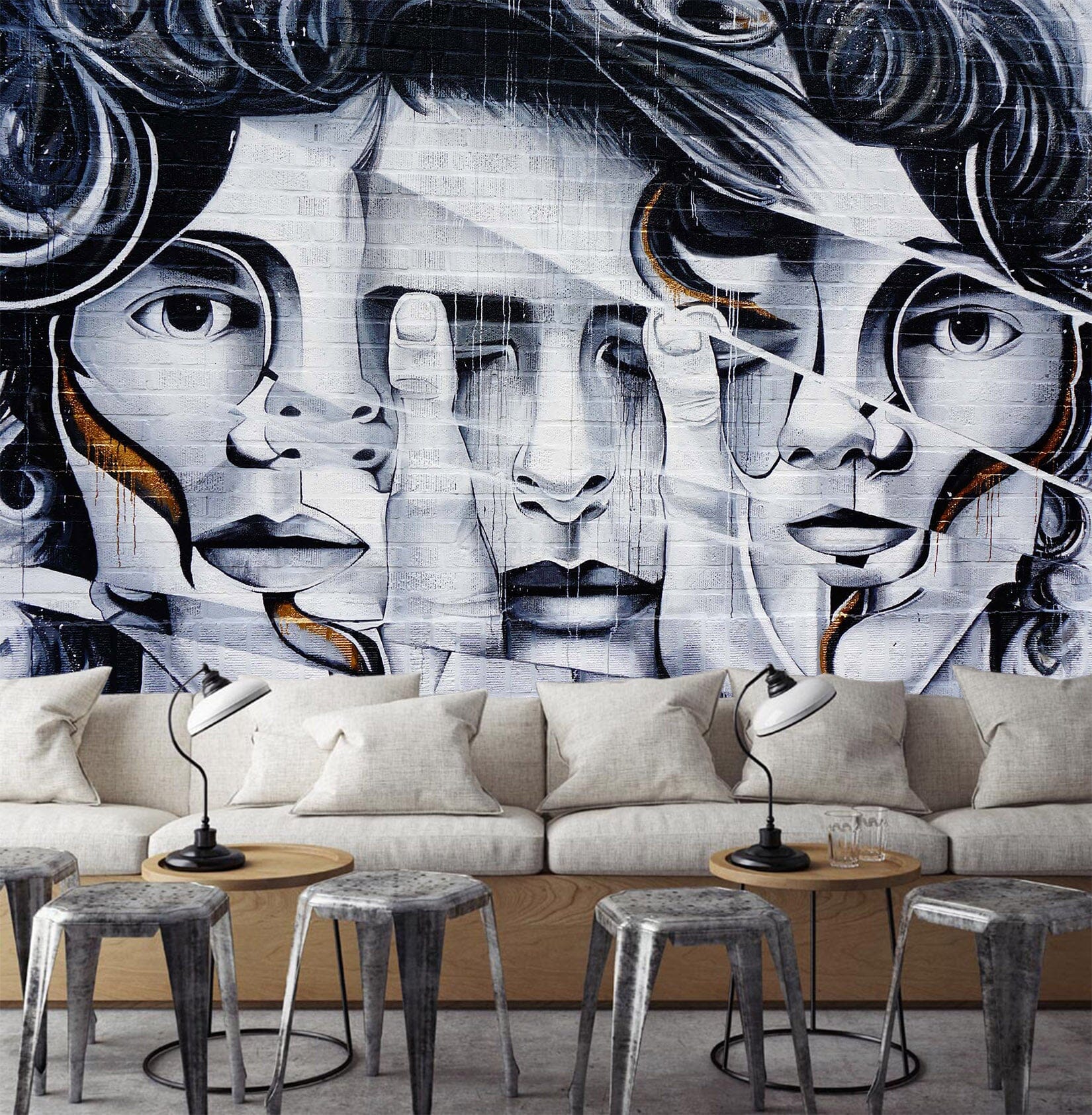 3D Gray Avatar 1467 Wall Murals Wallpaper AJ Wallpaper 2