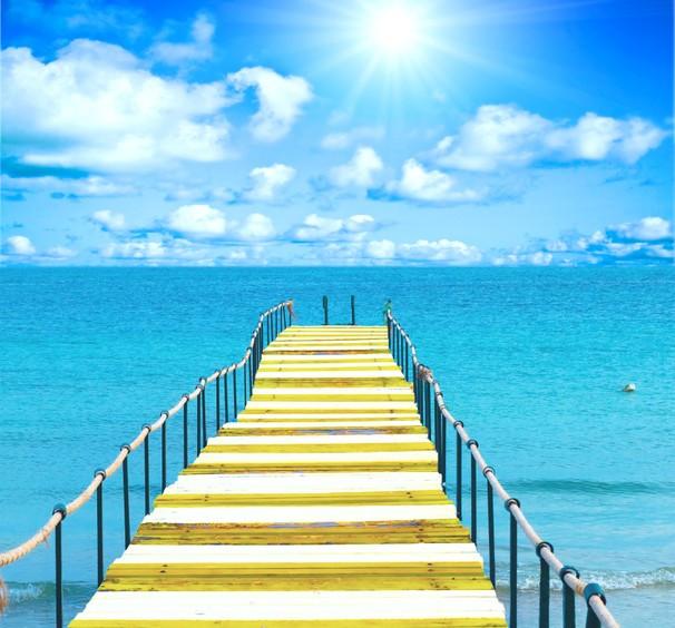 Sea Wooden Bridge 3 Wallpaper AJ Wallpaper