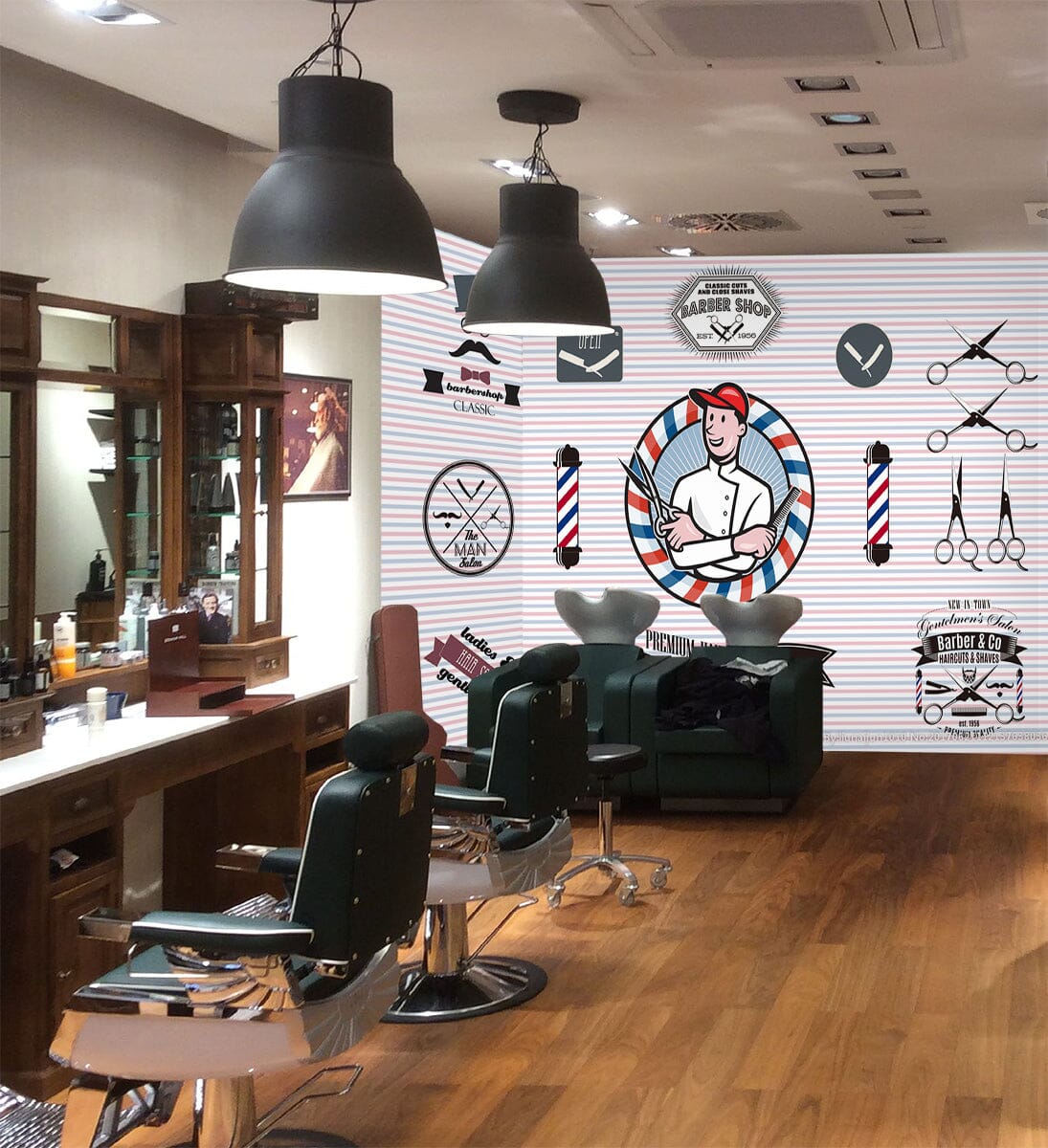 3D Eyes Boy 1416 Barber Shop Wall Murals Wallpaper AJ Wallpaper 2