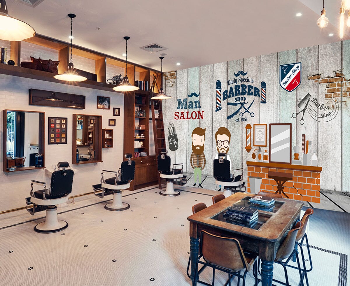3D Hairdresser 1469 Barber Shop Wall Murals Wallpaper AJ Wallpaper 2
