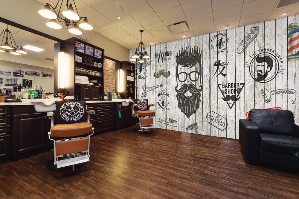 3D Modern Simplicity 1408 Barber Shop Wall Murals Wallpaper AJ Wallpaper 2