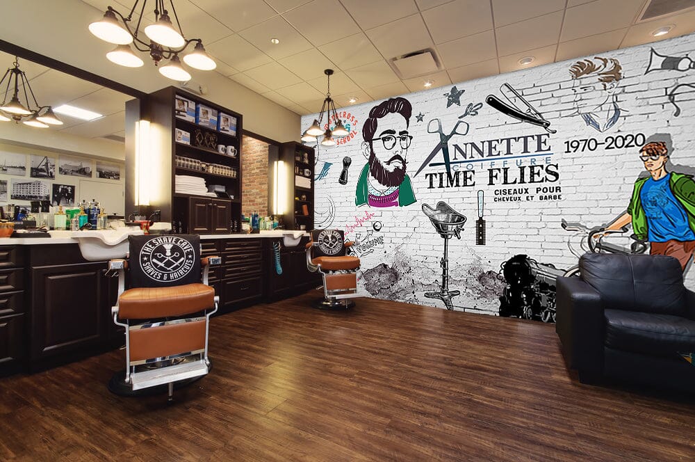3D Hair Cutting Supplies 1458 Barber Shop Wall Murals Wallpaper AJ Wallpaper 2