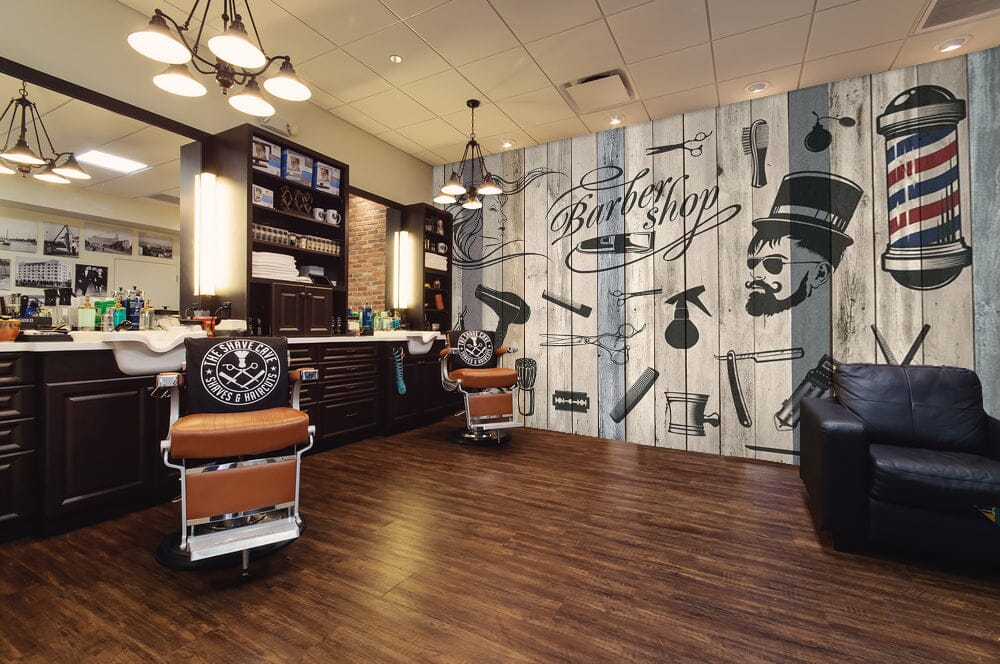 3D Hair Cutting Tools 1406 Barber Shop Wall Murals Wallpaper AJ Wallpaper 2