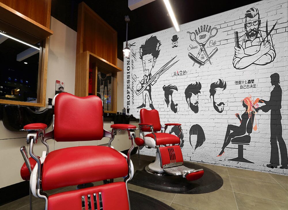 3D Gold Medal Barber 1463 Barber Shop Wall Murals Wallpaper AJ Wallpaper 2