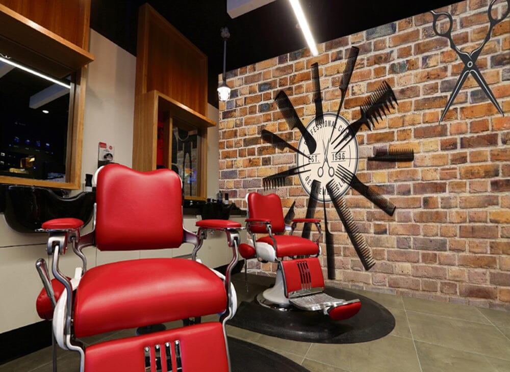 3D Black Comb 1425 Barber Shop Wall Murals Wallpaper AJ Wallpaper 2