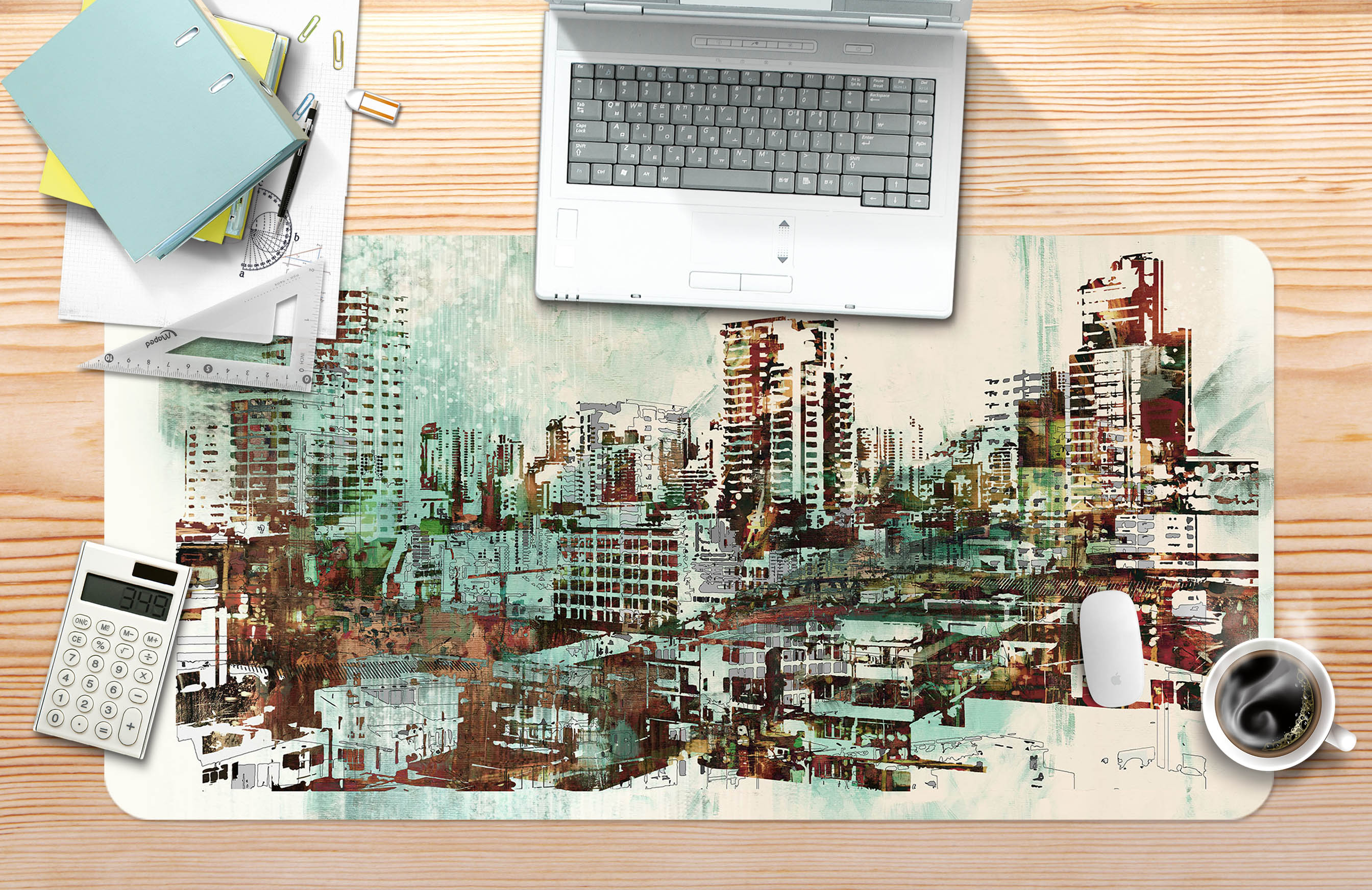3D City Building 17130 Desk Mat