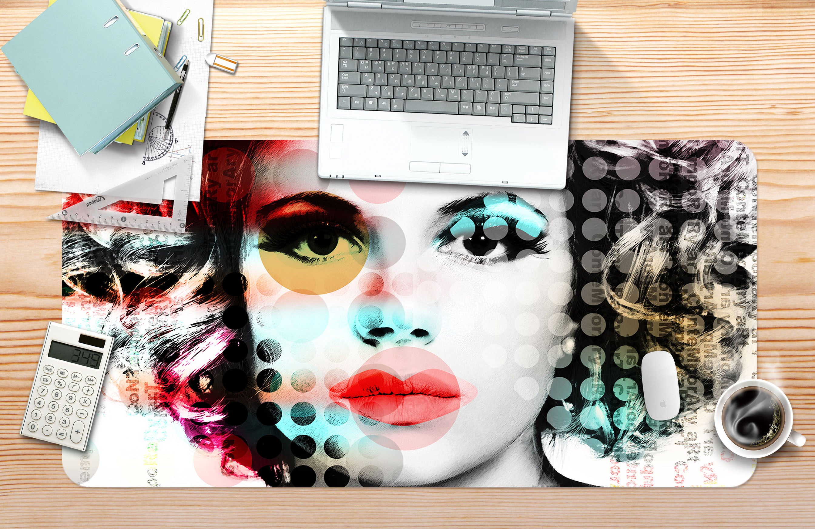 3D Dots Female 17149 Desk Mat