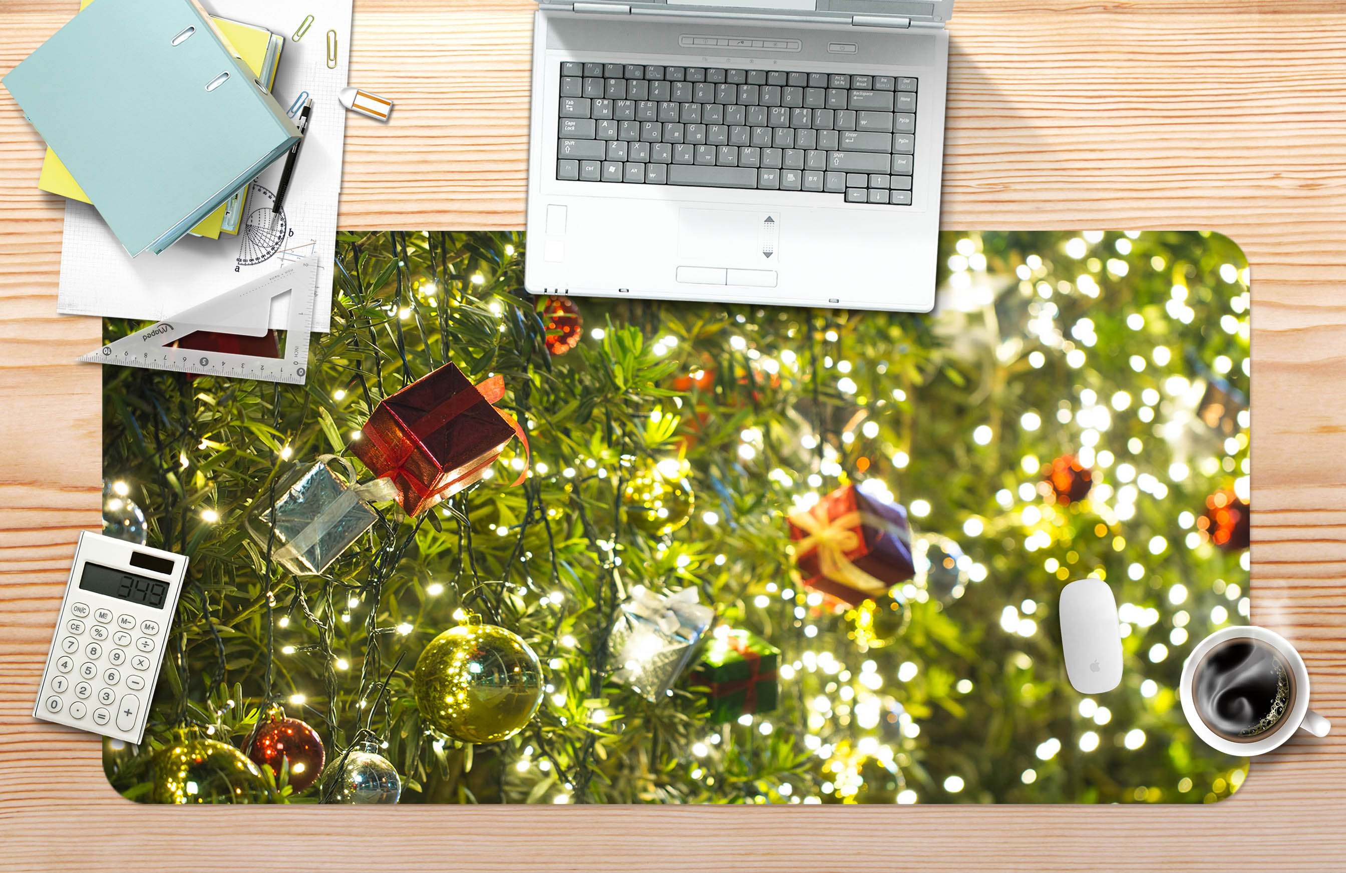 3D Gift Ball Pendant 51215 Christmas Desk Mat Xmas