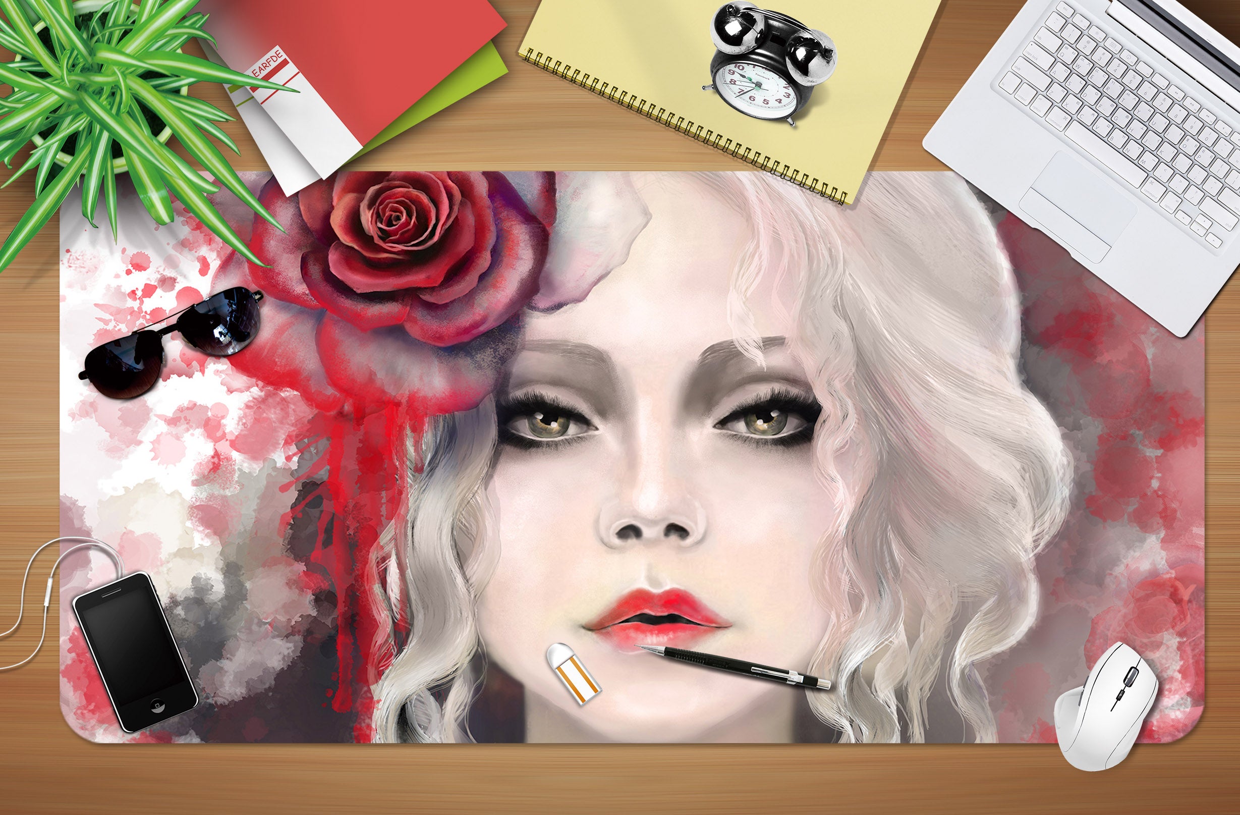 3D Rose Female 17142 Desk Mat