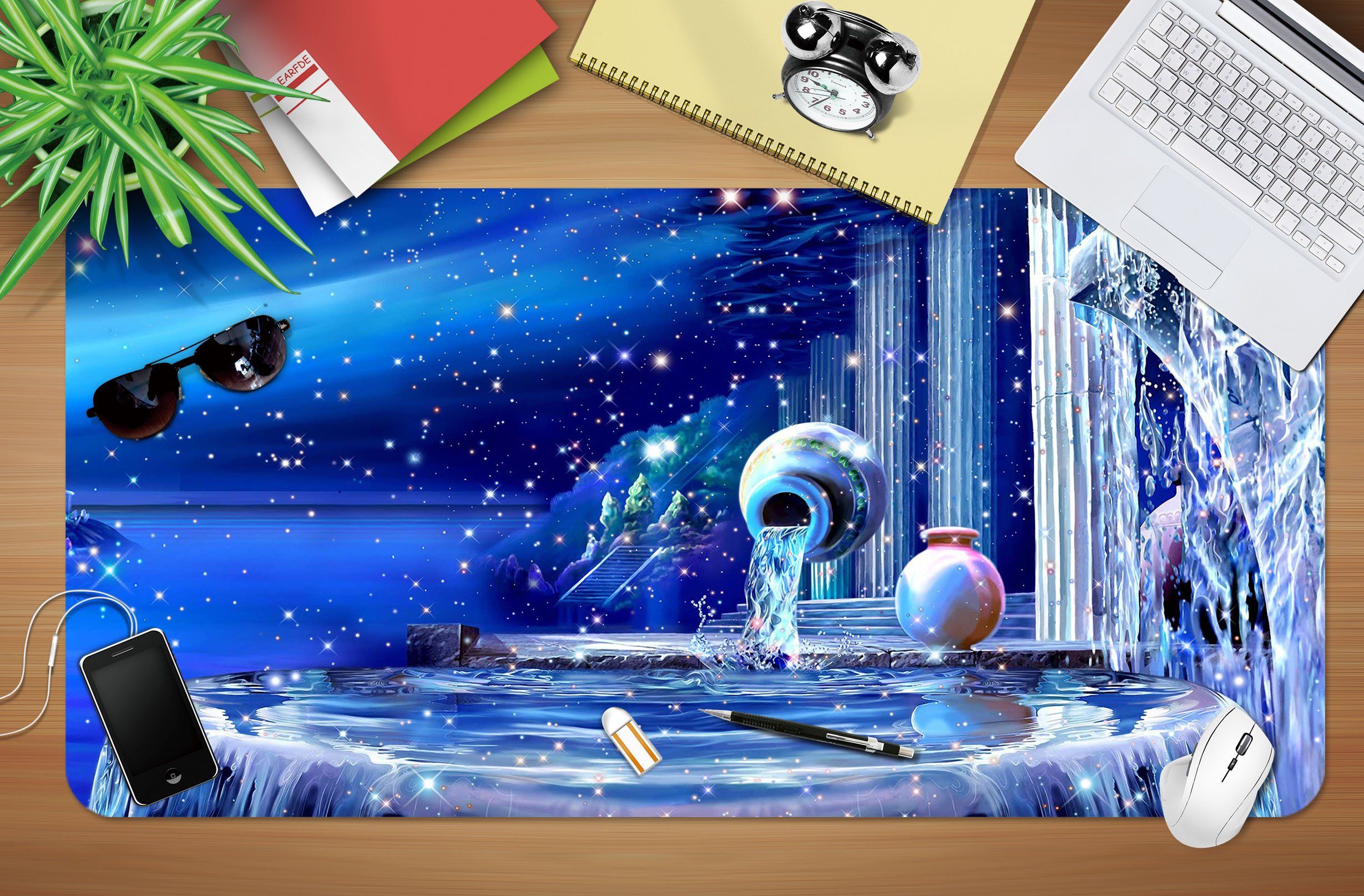 3D Star Water 197 Desk Mat Mat AJ Creativity Home