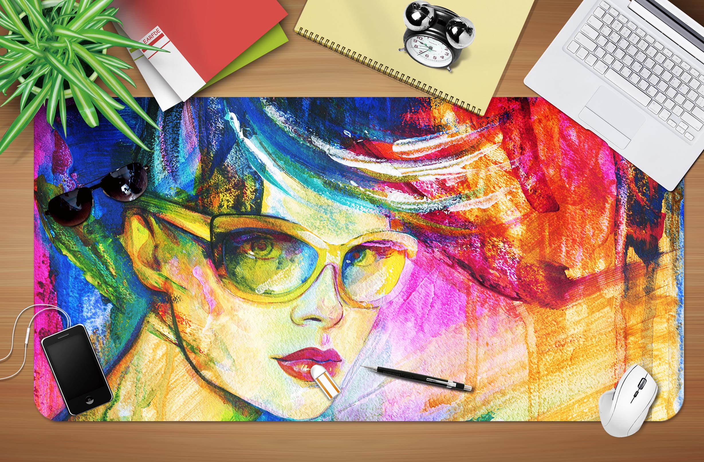 3D Color Female 17152 Desk Mat