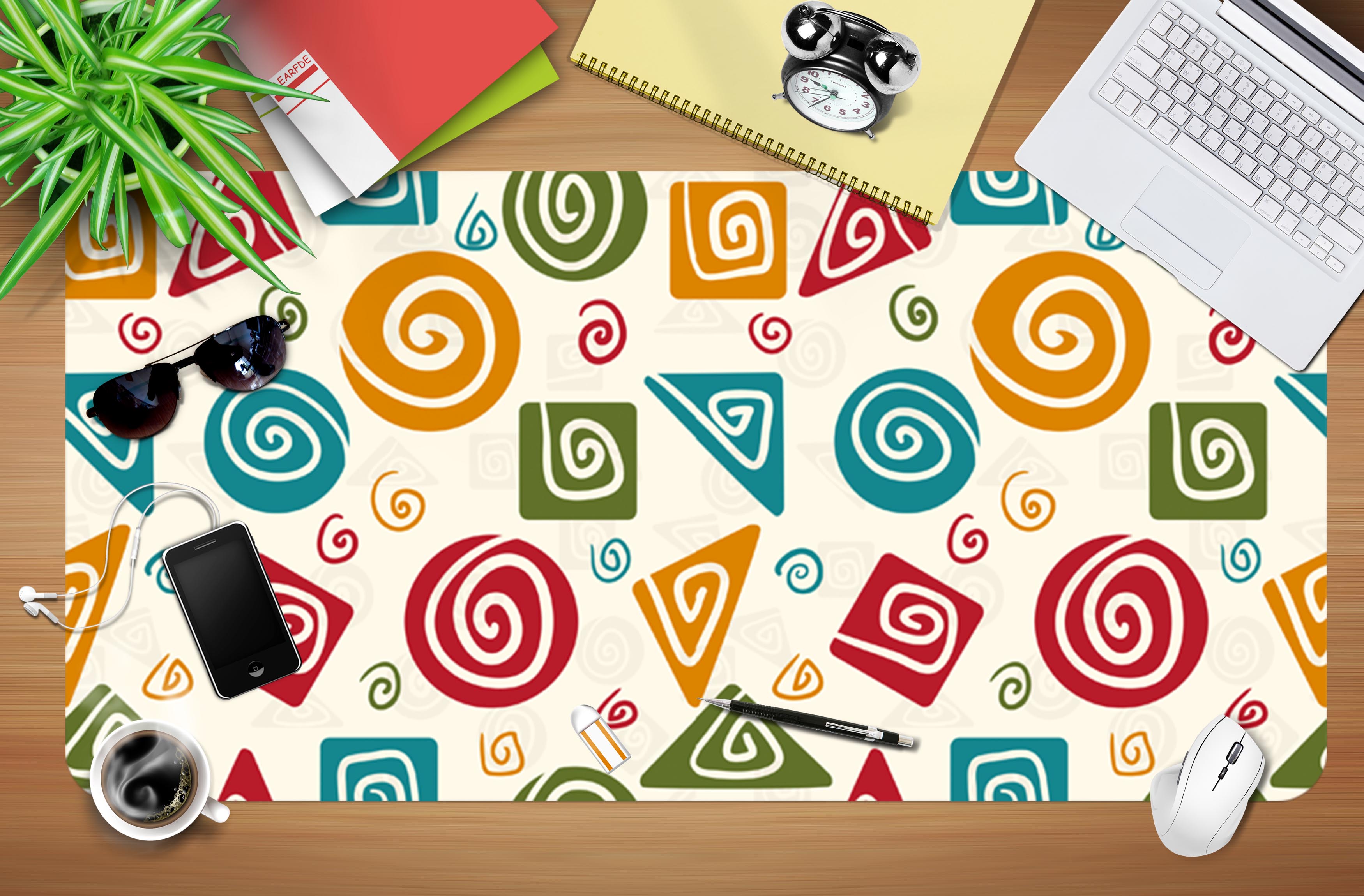3D Color Vortex 17062 Desk Mat
