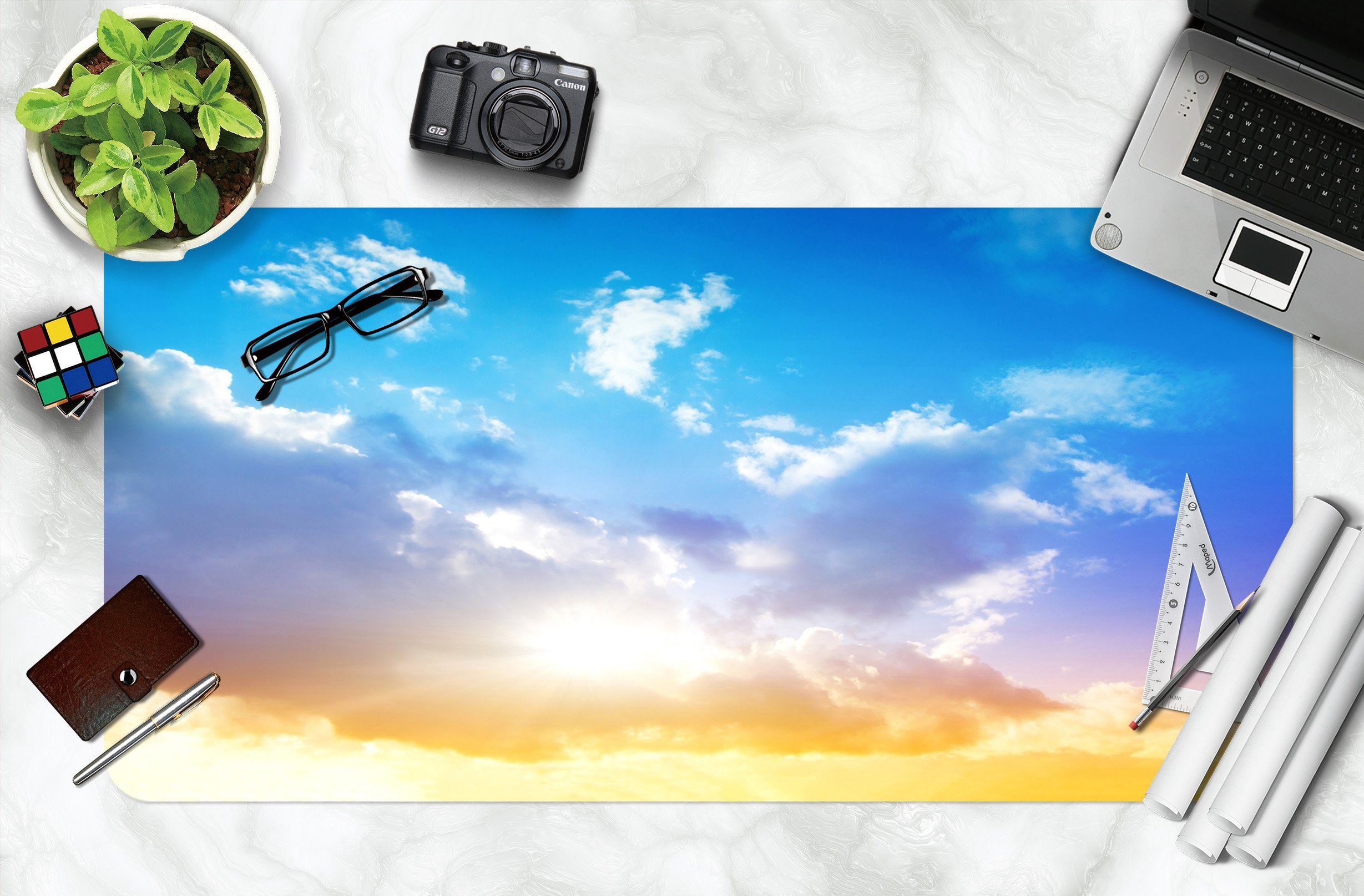 3D Sky Sunshine 198 Desk Mat Mat AJ Creativity Home