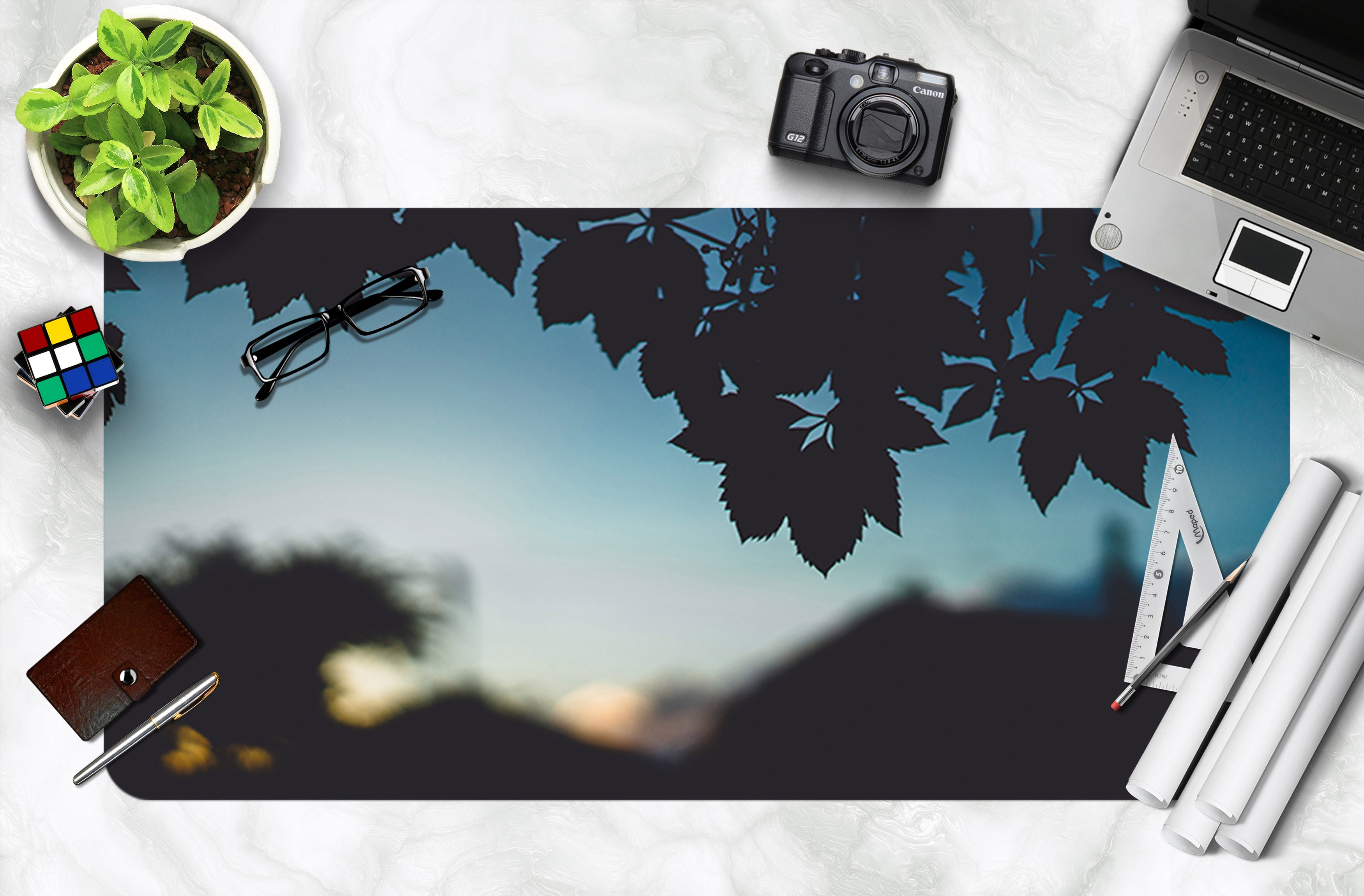 3D Leaves 17004 Desk Mat