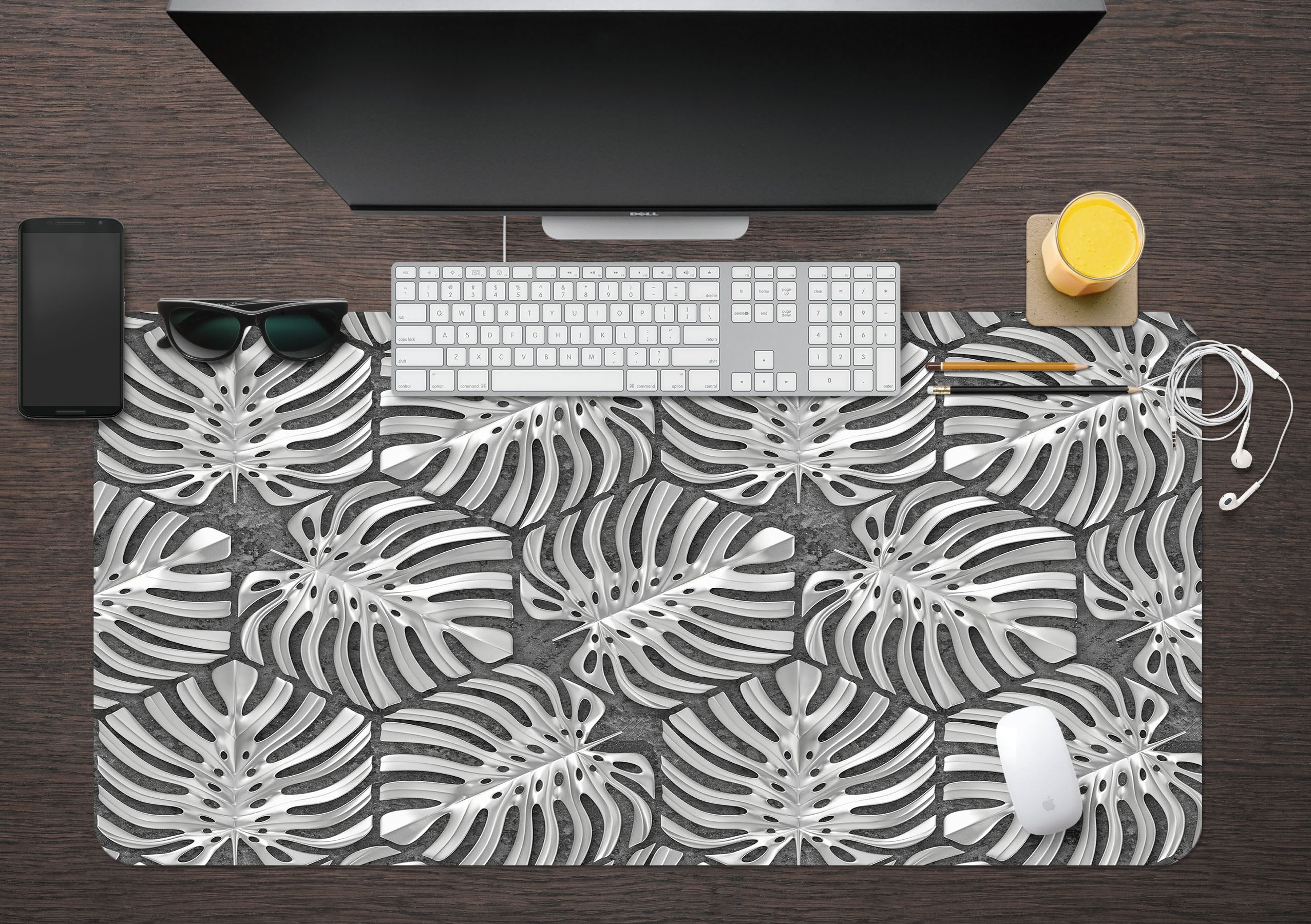 3D Ash Leaves 18053 Desk Mat