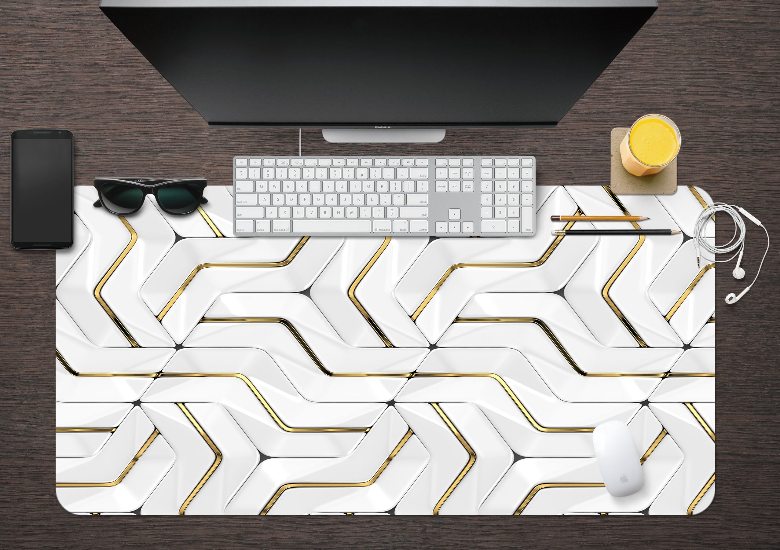 3D Curve Pattern 18013 Desk Mat
