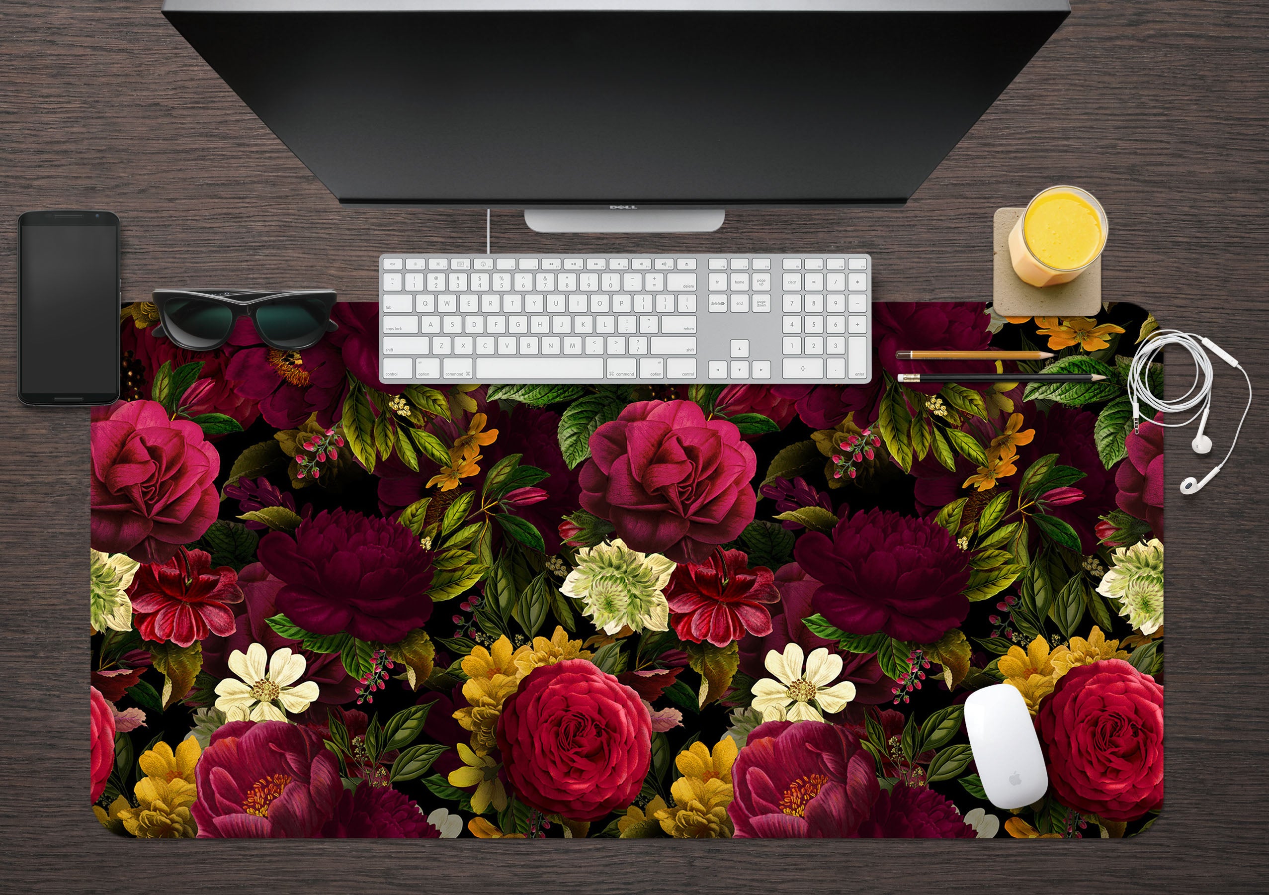 3D Tempting Rose 1000 Uta Naumann Desk Mat