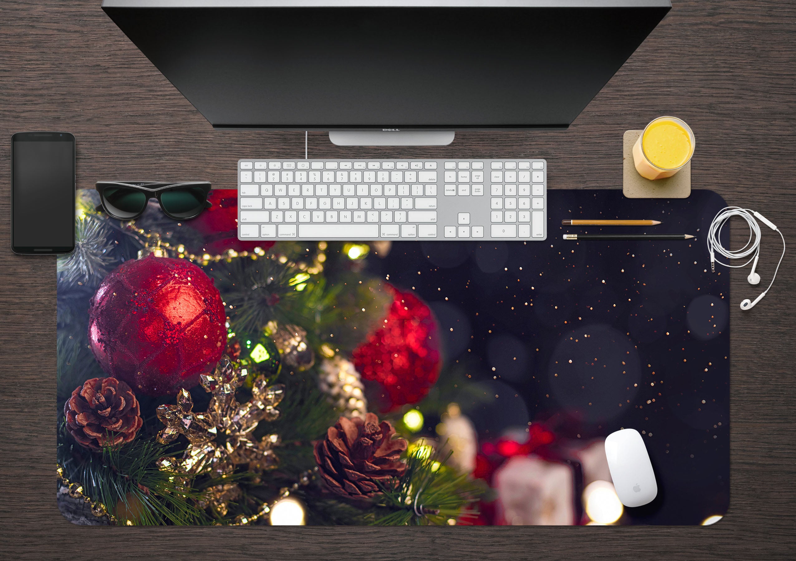 3D Ball Pendant 51249 Christmas Desk Mat Xmas