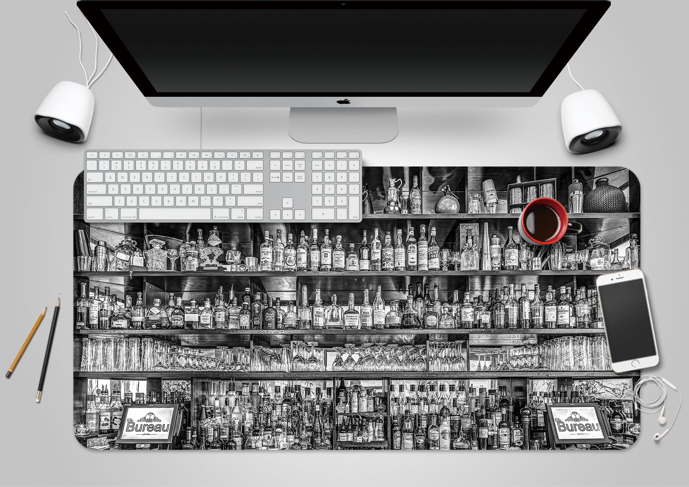 3D Wine Collection 7737 Assaf Frank Desk Mat