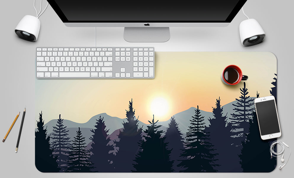 3D Pine Forest 17082 Desk Mat