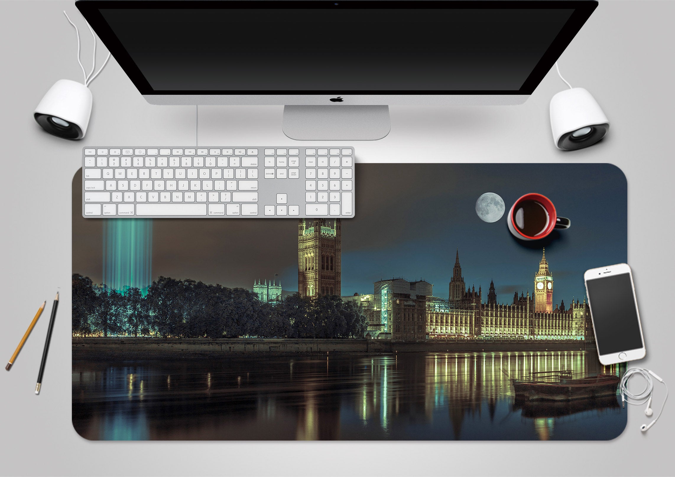 3D Night London 7731 Assaf Frank Desk Mat