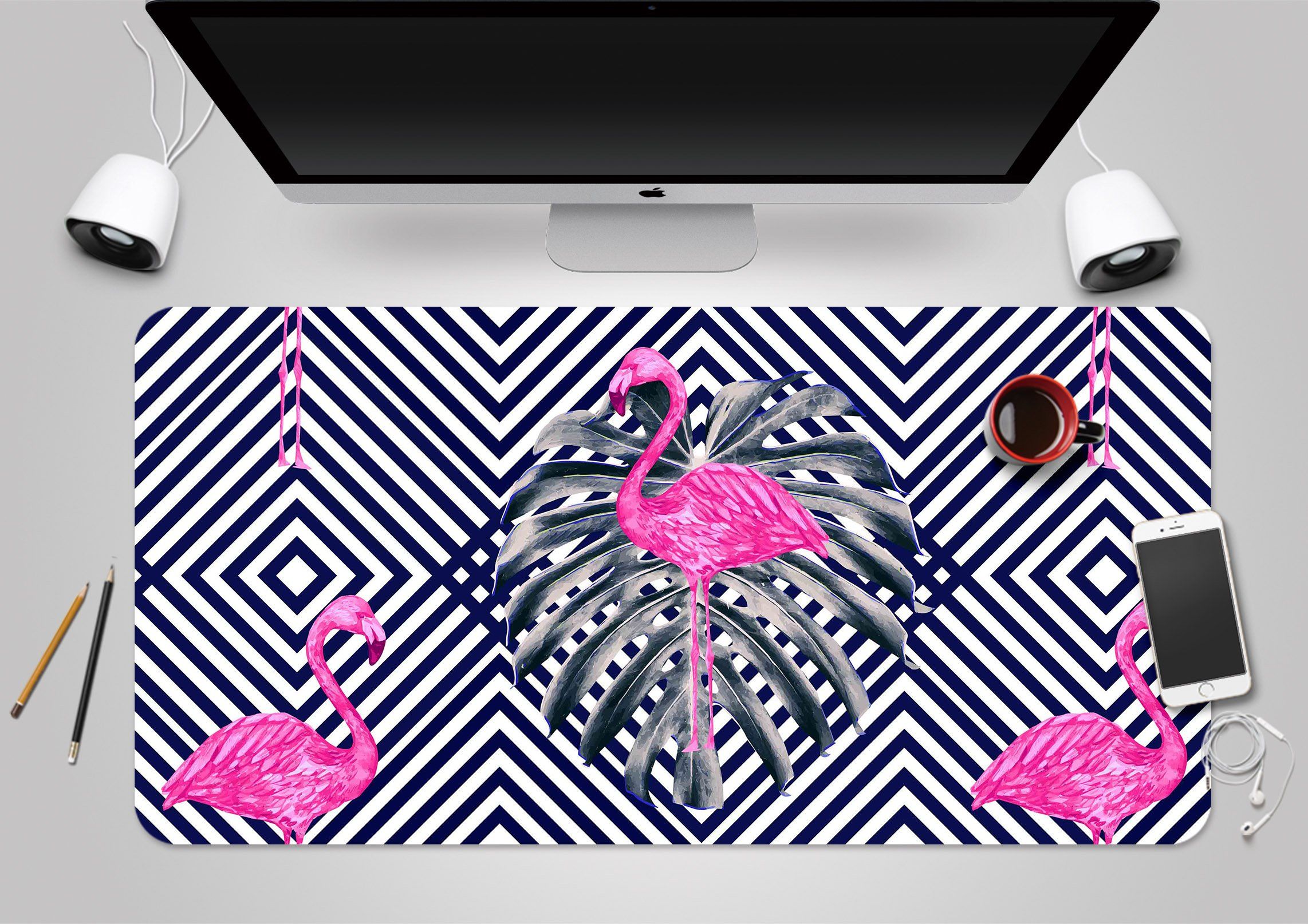 3D Diamond Line 152 Desk Mat Mat AJ Creativity Home