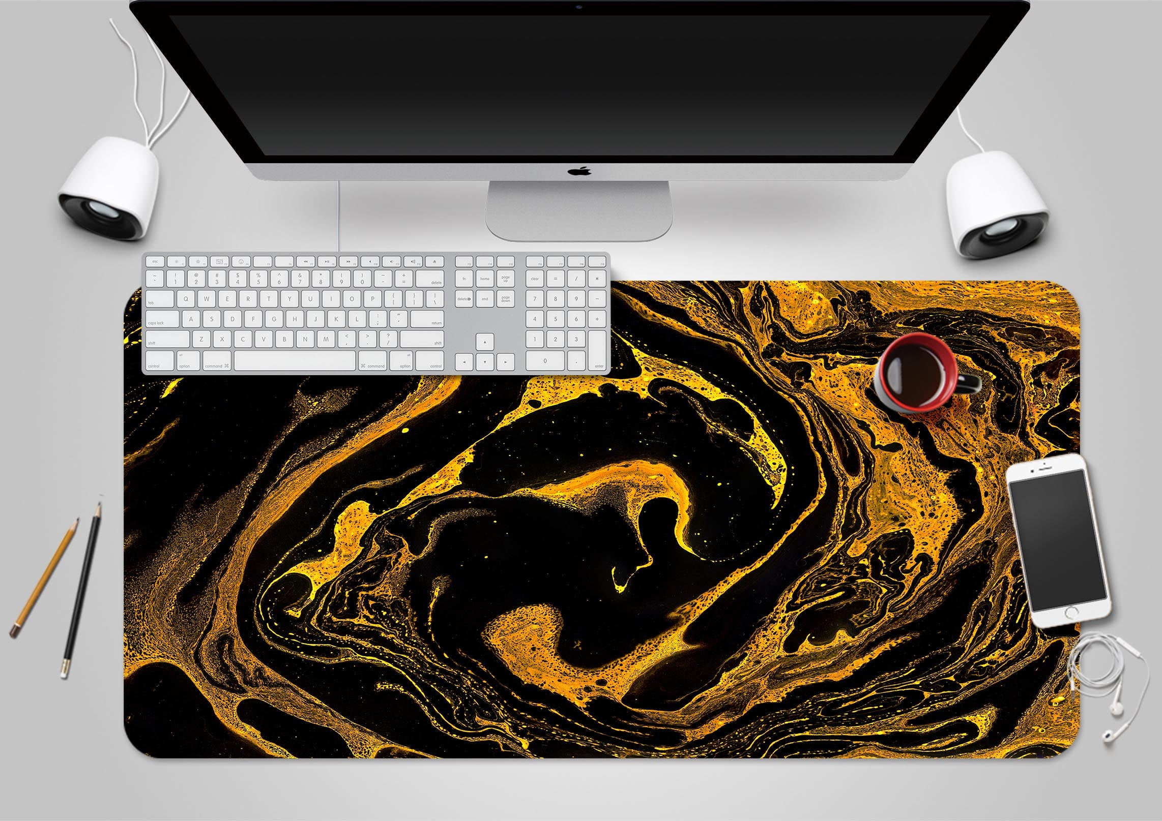 3D Golden Whirlpool 17181 Desk Mat