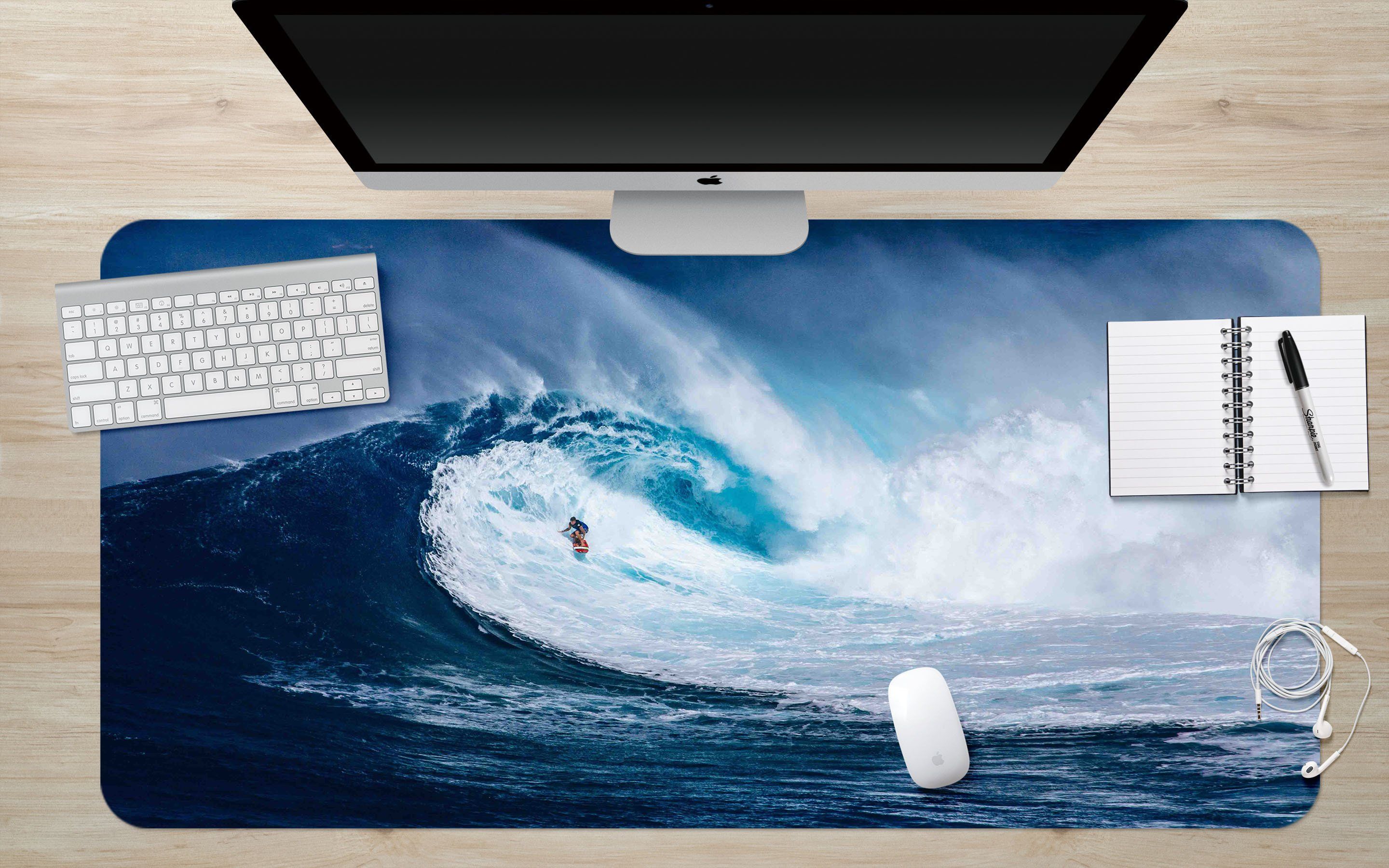 3D Surfing Tour 130 Desk Mat Mat AJ Creativity Home