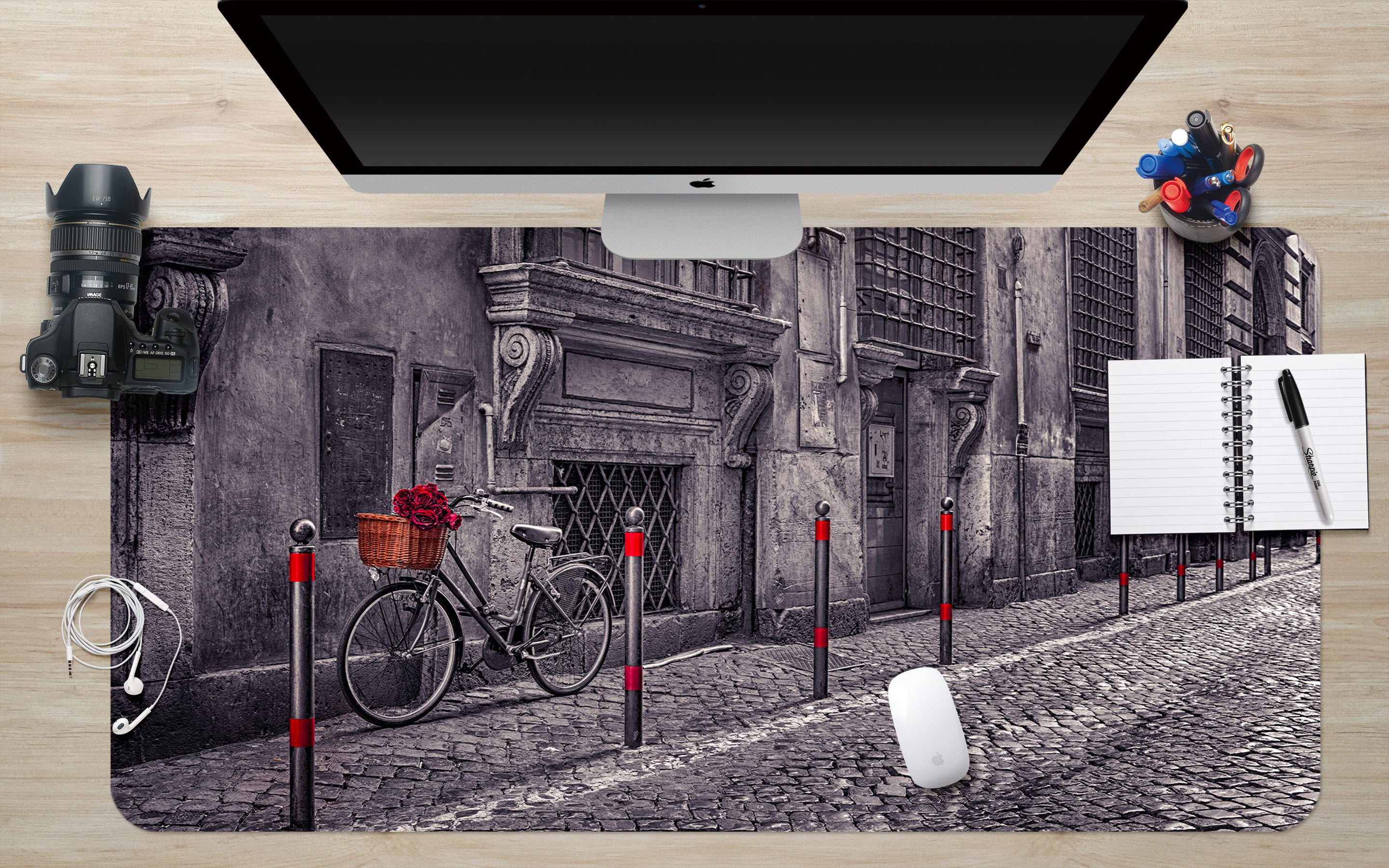 3D Bike House 7734 Assaf Frank Desk Mat