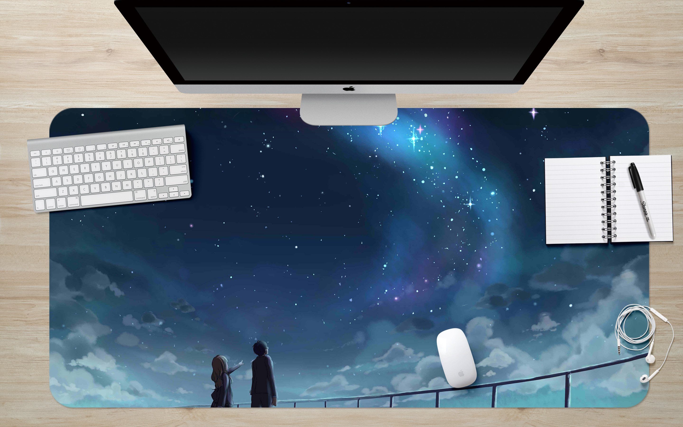 3D Shining Stars 131 Desk Mat Mat AJ Creativity Home