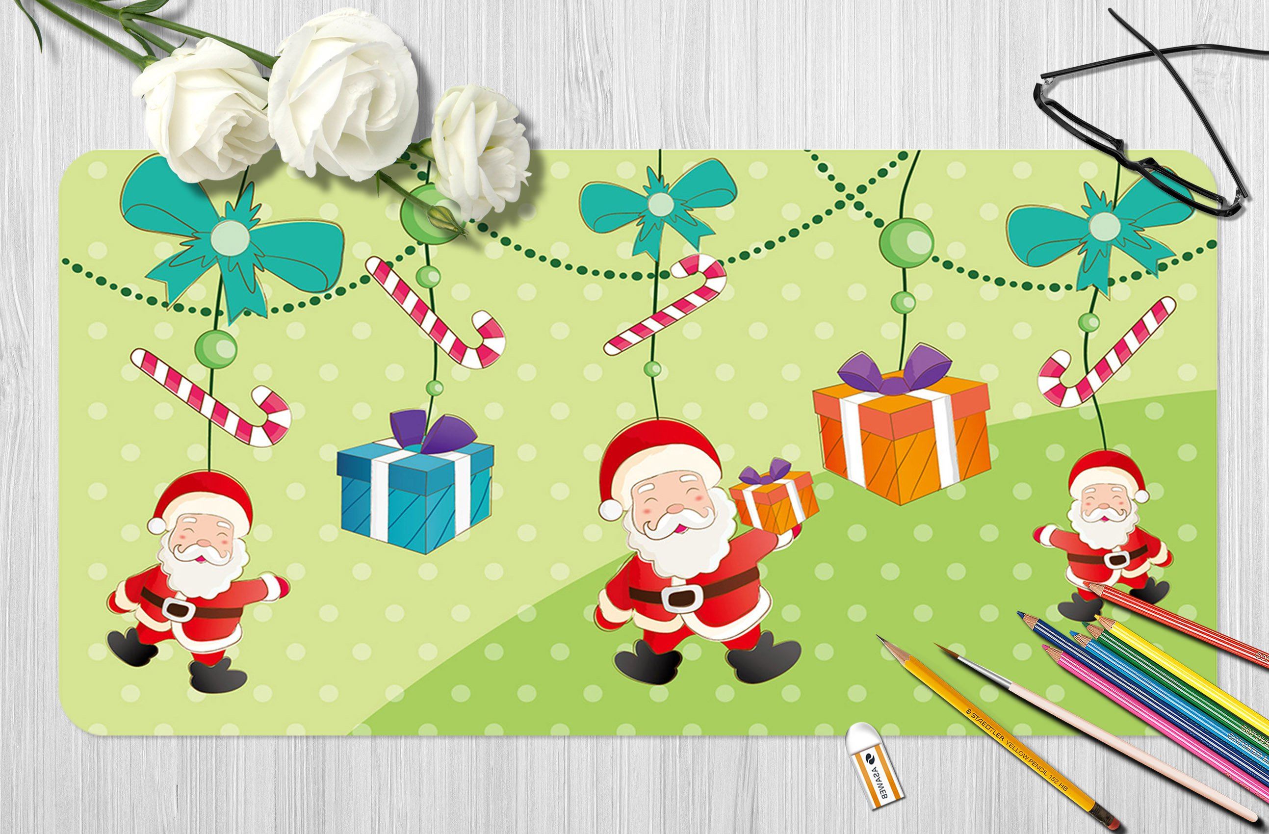 3D Gift Box Ornaments 043 Desk Mat Mat AJ Creativity Home