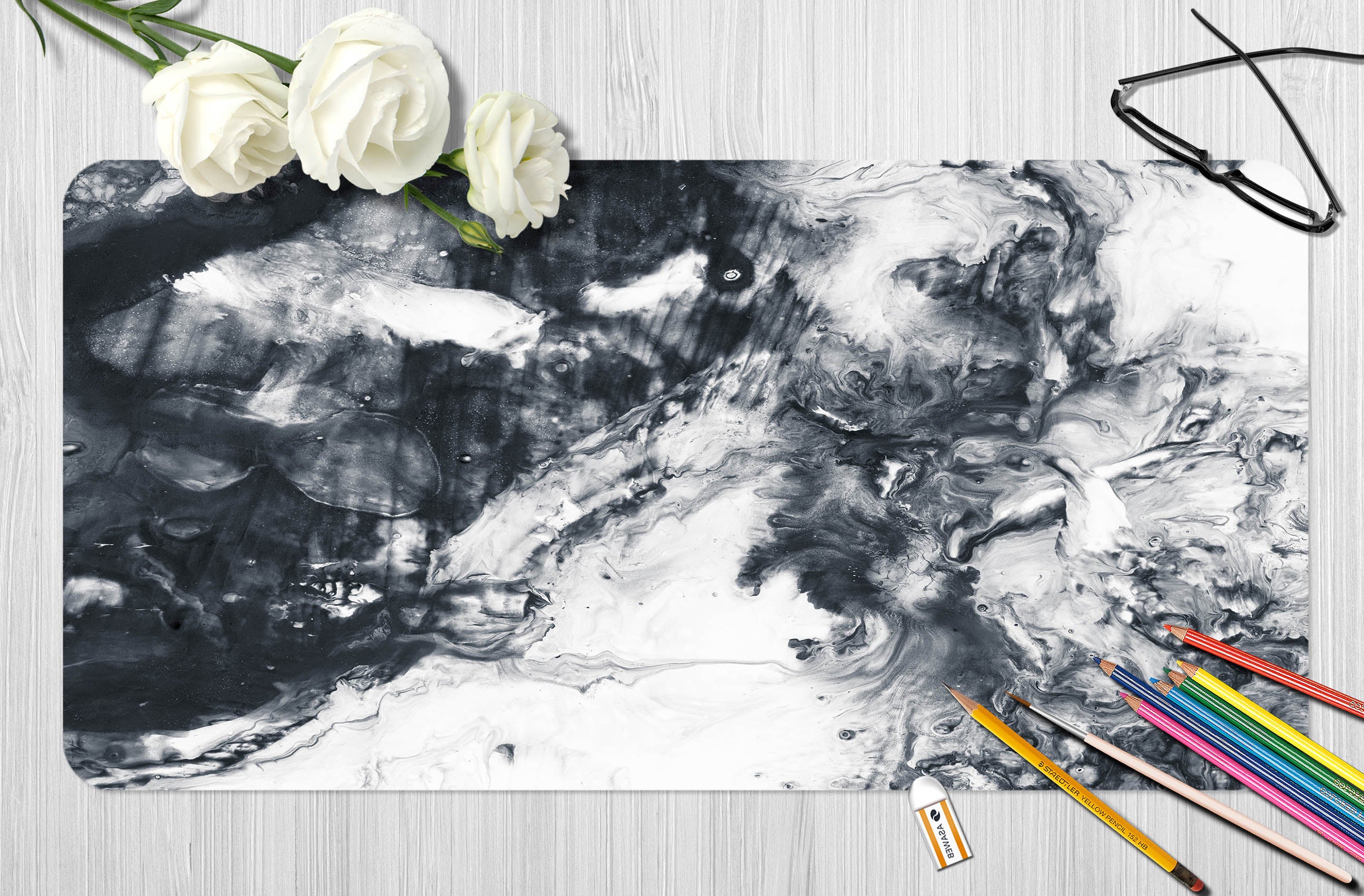 3D Black 17200 Desk Mat