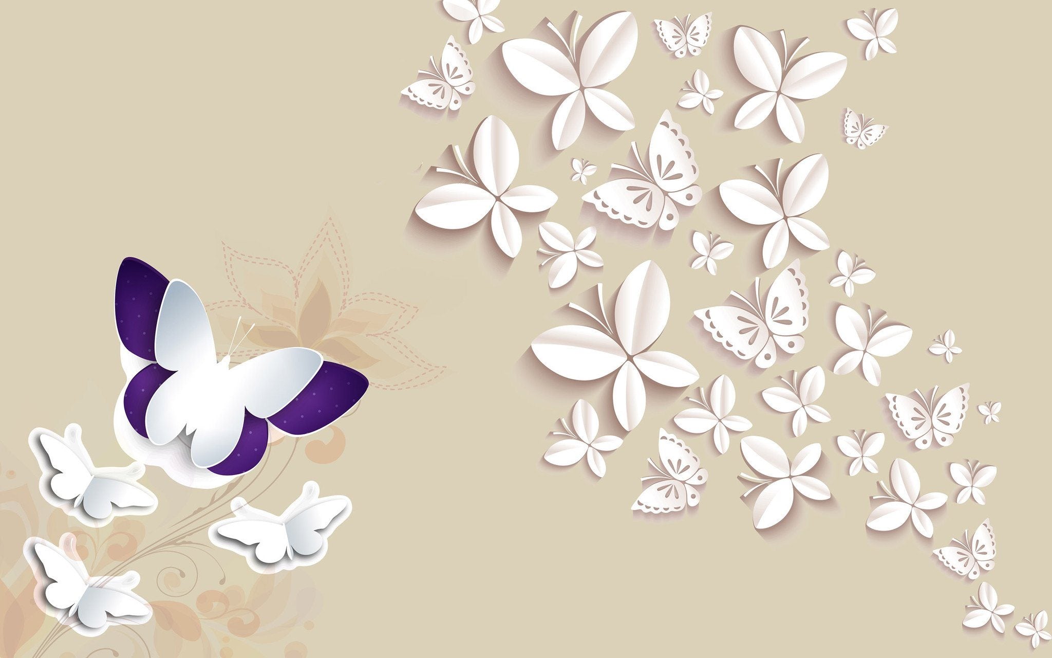 Flying Butterflies Patterns Wallpaper AJ Wallpaper