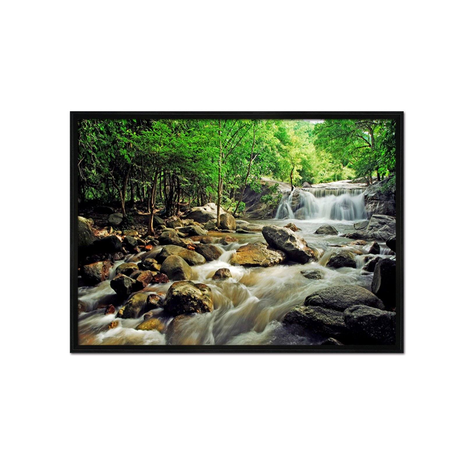 3D Stone River 150 Fake Framed Print Painting Wallpaper AJ Creativity Home