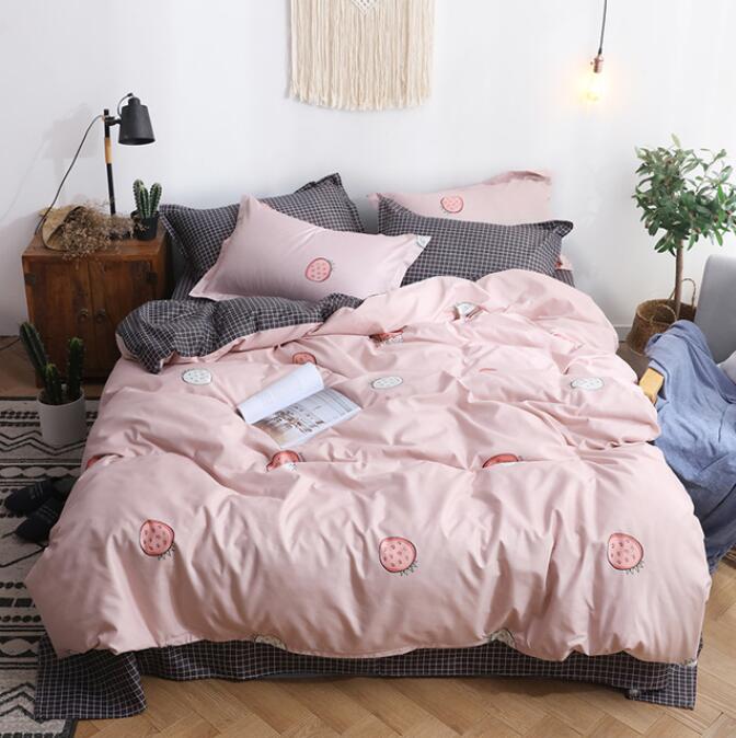 3D Light Pink Strawberry 13033 Bed Pillowcases Quilt