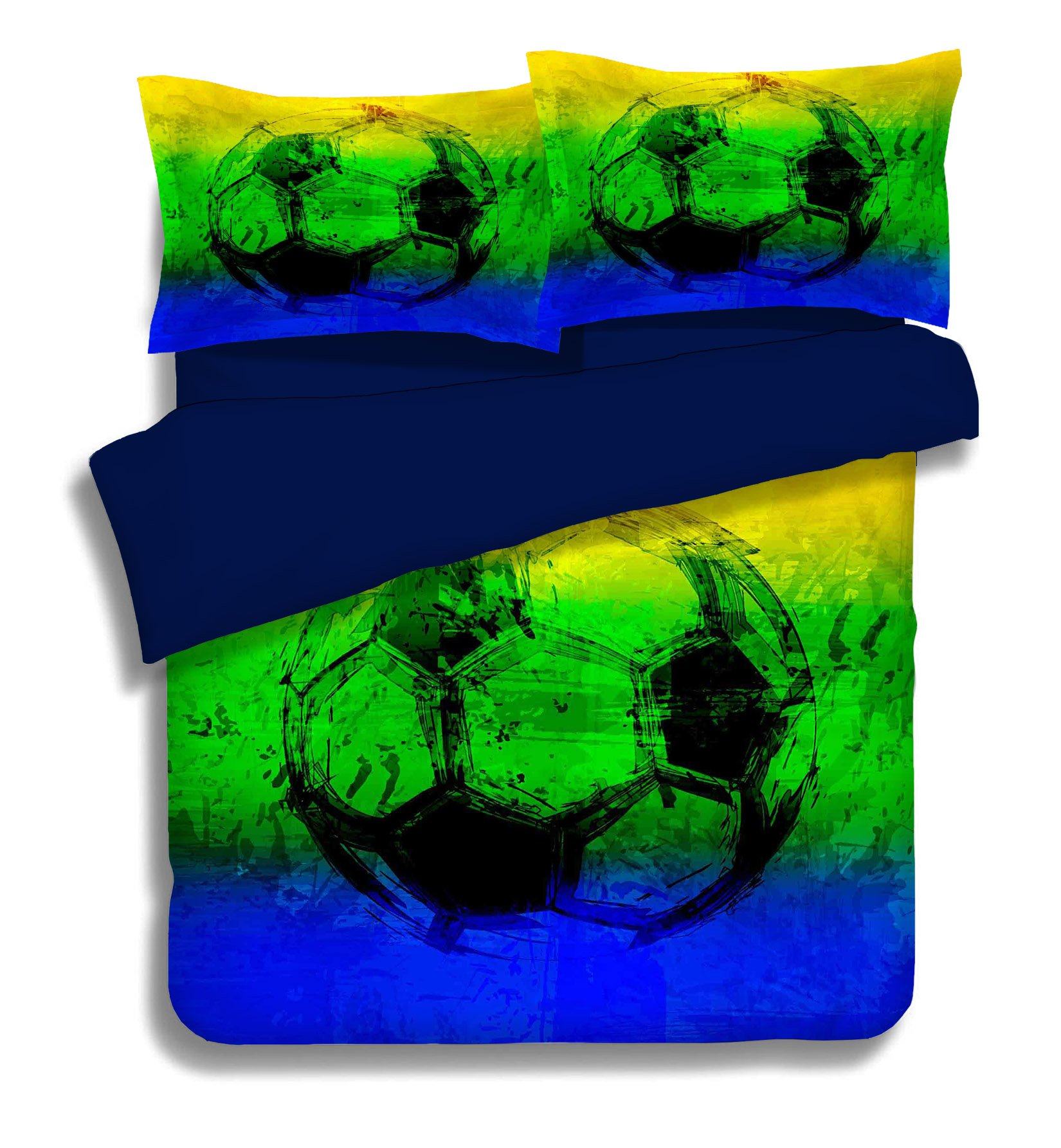 3D Invisible Football 123 Bed Pillowcases Quilt Wallpaper AJ Wallpaper