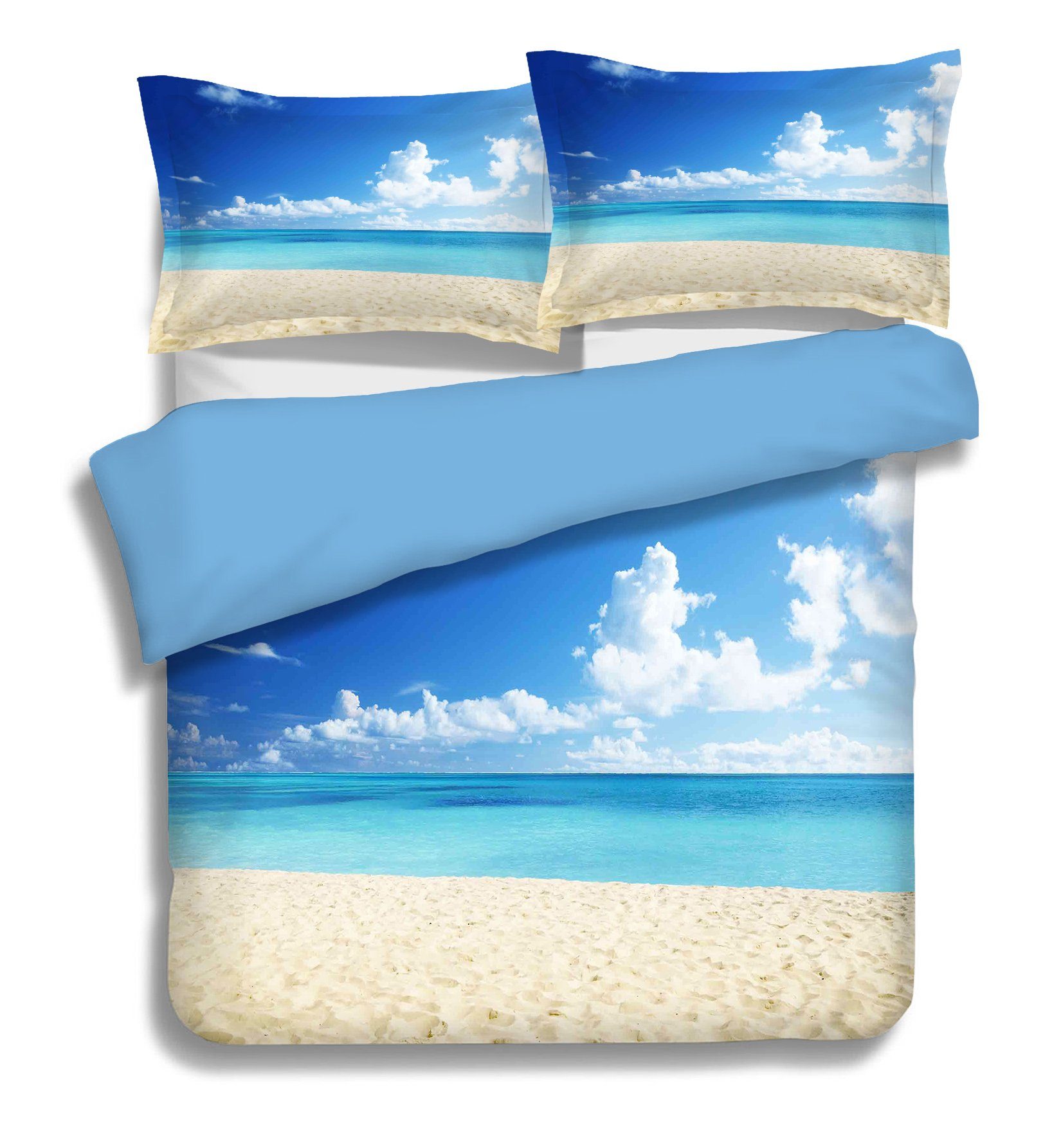 3D Sky Beach 015 Bed Pillowcases Quilt Wallpaper AJ Wallpaper