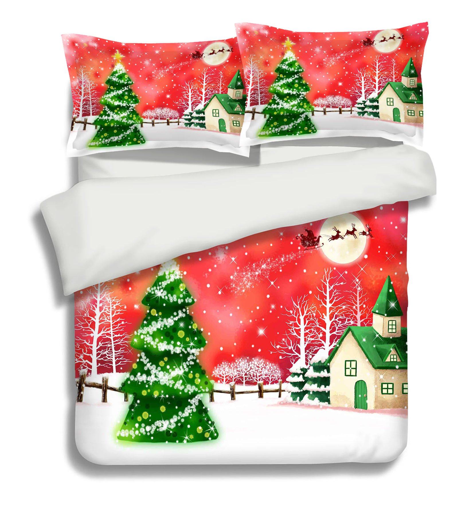3D Christmas Tree 235 Bed Pillowcases Quilt Wallpaper AJ Wallpaper