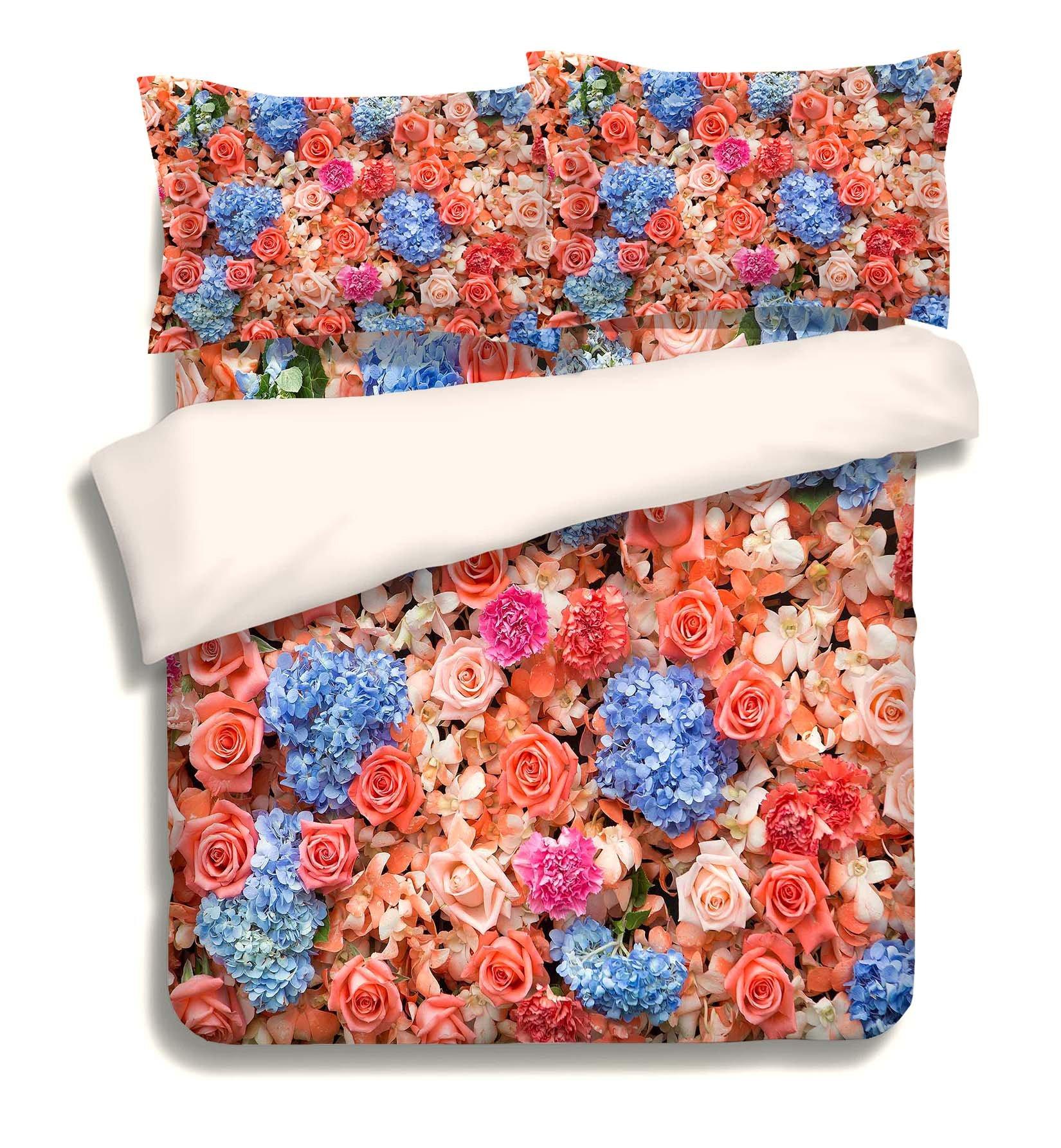 3D Dense Flowers 52 Bed Pillowcases Quilt Wallpaper AJ Wallpaper
