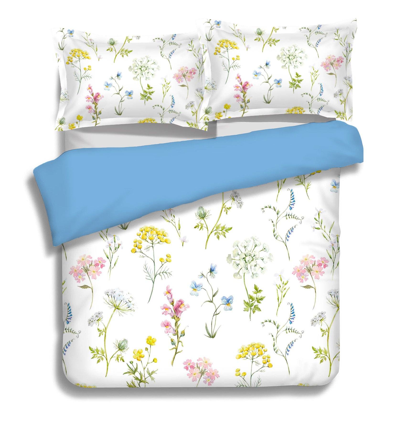3D Colored Flowers 059 Bed Pillowcases Quilt Wallpaper AJ Wallpaper