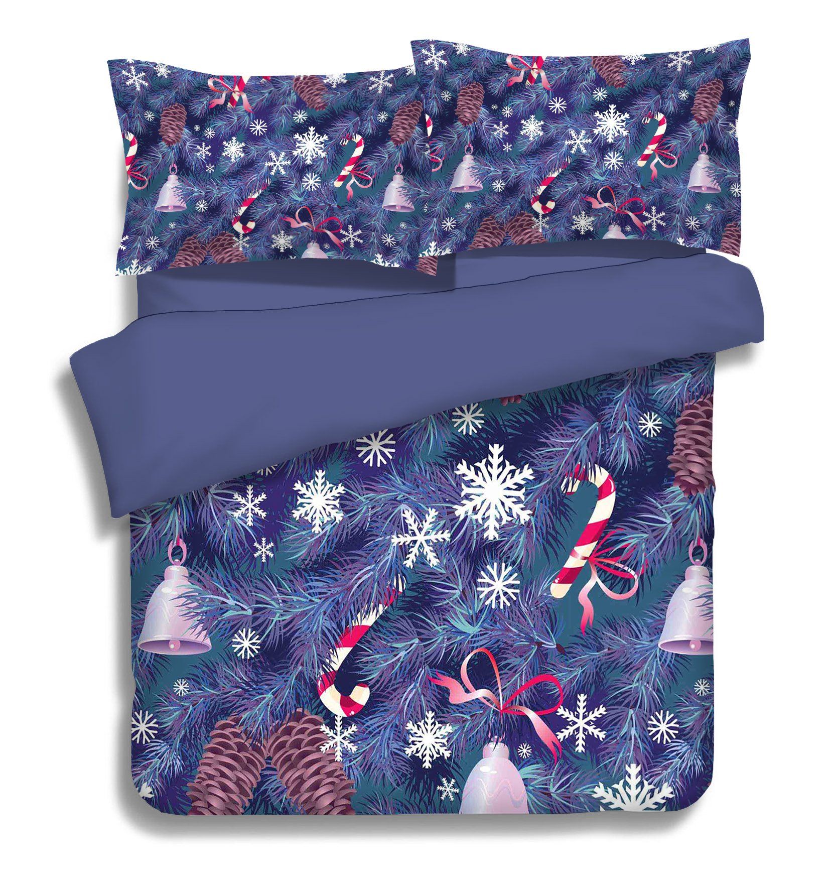 3D Christmas tree Bells 146 Bed Pillowcases Quilt Wallpaper AJ Wallpaper
